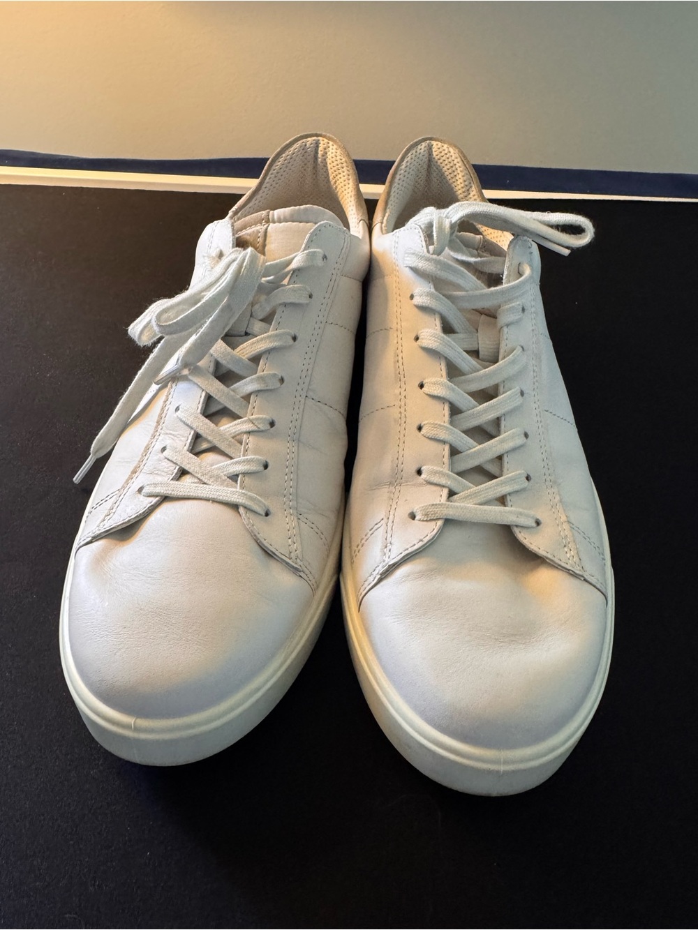 ECCO Soft 7 White Leather Sneakers – Men’s US 12–12.5 (EU 46)